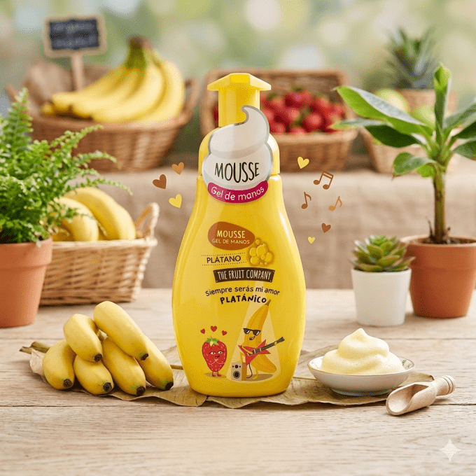 Gel mousse pour les mains - Banane
